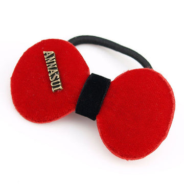 Red Bow Ponytail Holder